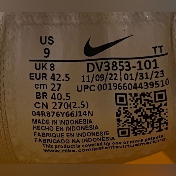 NEW Nike Air Zoom Pegasus 40 Womens Sz 10.5 Running Shoes Coconut Milk Lime - Picture 10 of 11